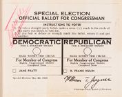 Special Election Official Ballot for the Unexpired Term of W. O. Burgin
